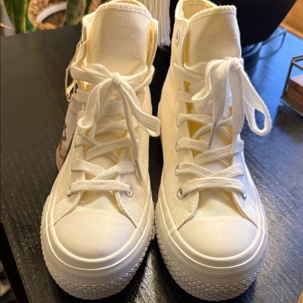 Sincerely Jules Cream High-Top Sneakers